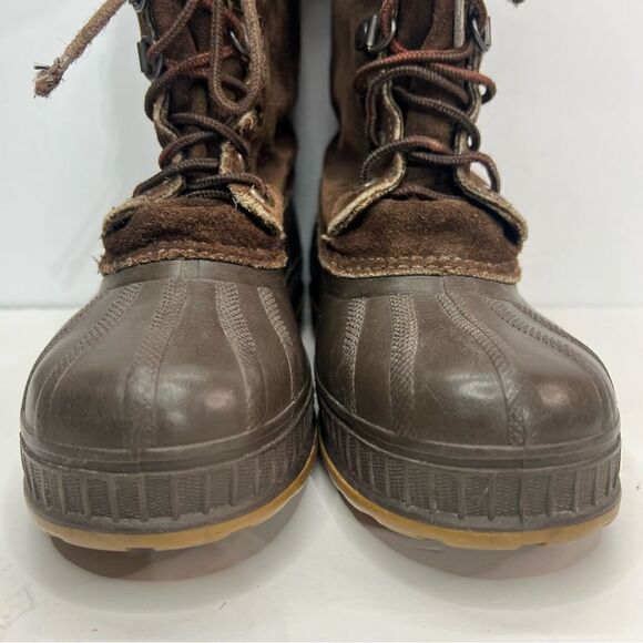 Sorel Kaufman Brown Leather Winter Snow Boots with Removable Liners - Picture 5 of 10